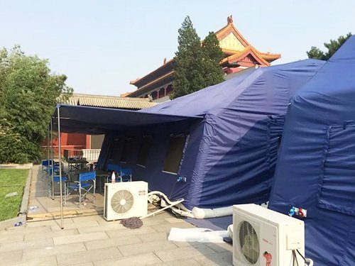 大型藍色充氣帳篷3