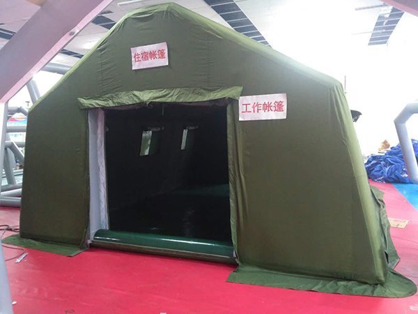 30平米軍綠色充氣帳篷3