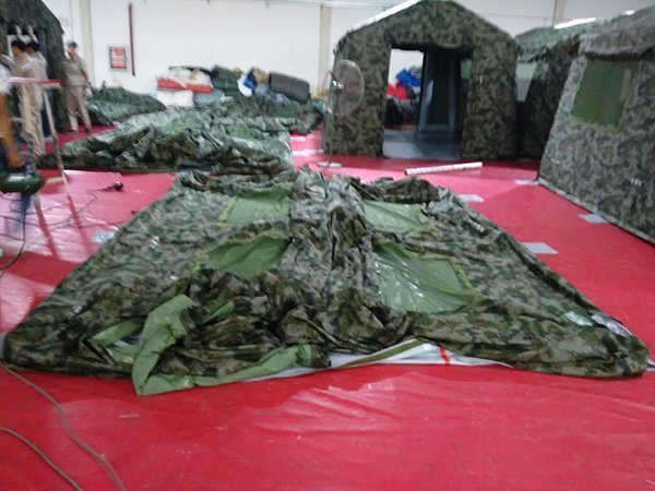 4.5*3.5m牛津布充氣帳篷（叢林迷彩）